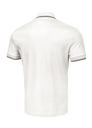 PIQUE STRIPES REGULAR Off White Polo T-shirt - Pitbullstore.eu