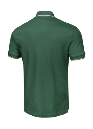 PIQUE STRIPES REGULAR Pine Green Polo T-shirt - Pitbullstore.eu