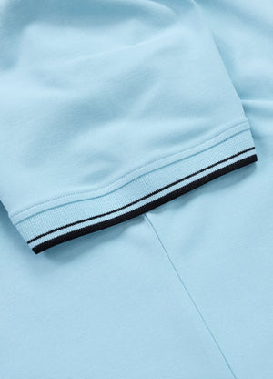 PIQUE STRIPES REGULAR Light Blue Polo T-shirt - Pitbullstore.eu