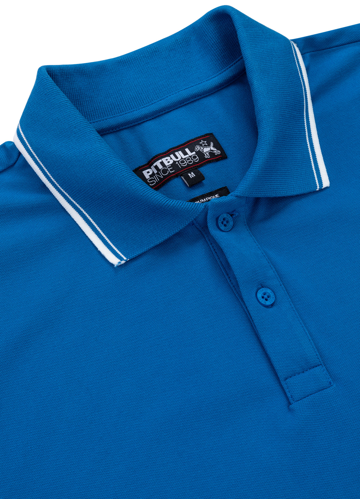PIQUE STRIPES REGULAR Blue Polo T-shirt - Pitbullstore.eu