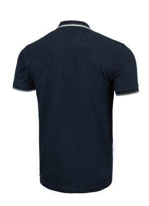 PIQUE STRIPES REGULAR Dark Navy Polo T-shirt - Pitbullstore.eu