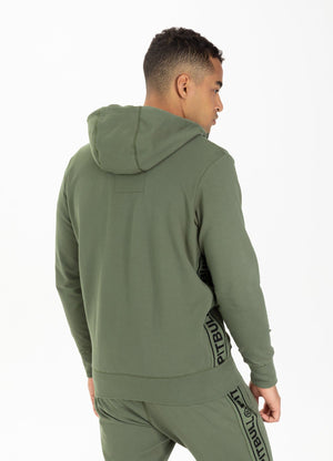 Hooded Zip SMALL LOGO FRENCH TERRY 21 Olive - Pitbull West Coast International Store 