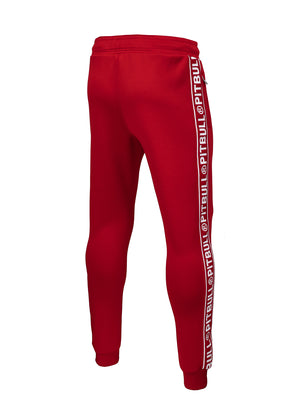 TAPE LOGO Red Track Pants - Pitbull West Coast International Store 