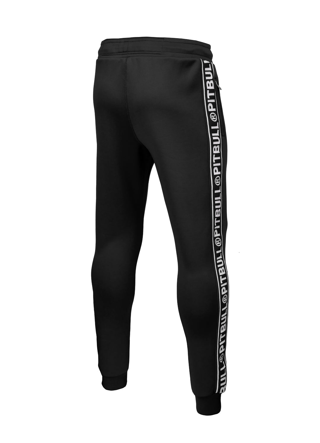 TAPE LOGO Black Track Pants - Pitbull West Coast International Store 