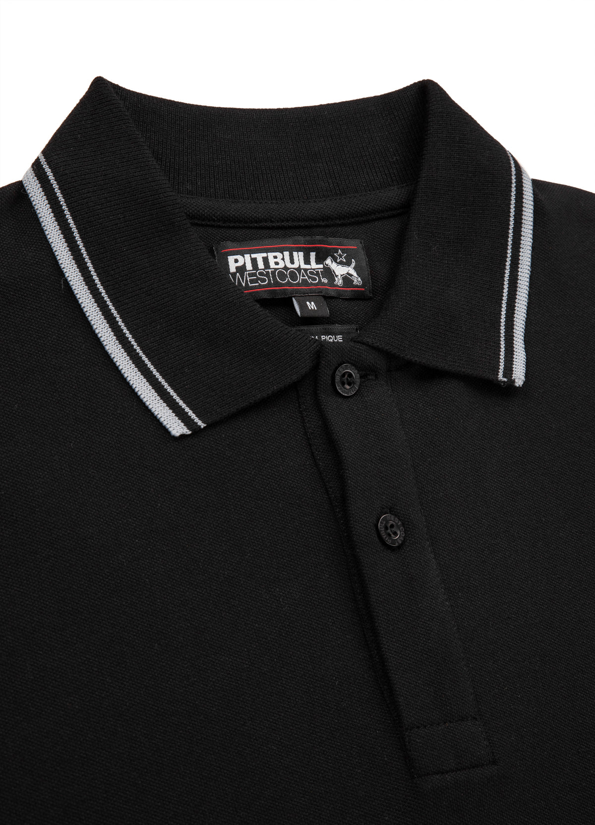 T-shirt POLO SLIM STRIPES Black - Pitbull West Coast International Store 