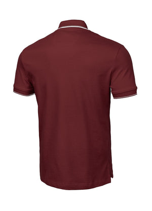T-shirt POLO REGULAR STRIPES Spandex 250 GSM Burgundy - Pitbull West Coast International Store 