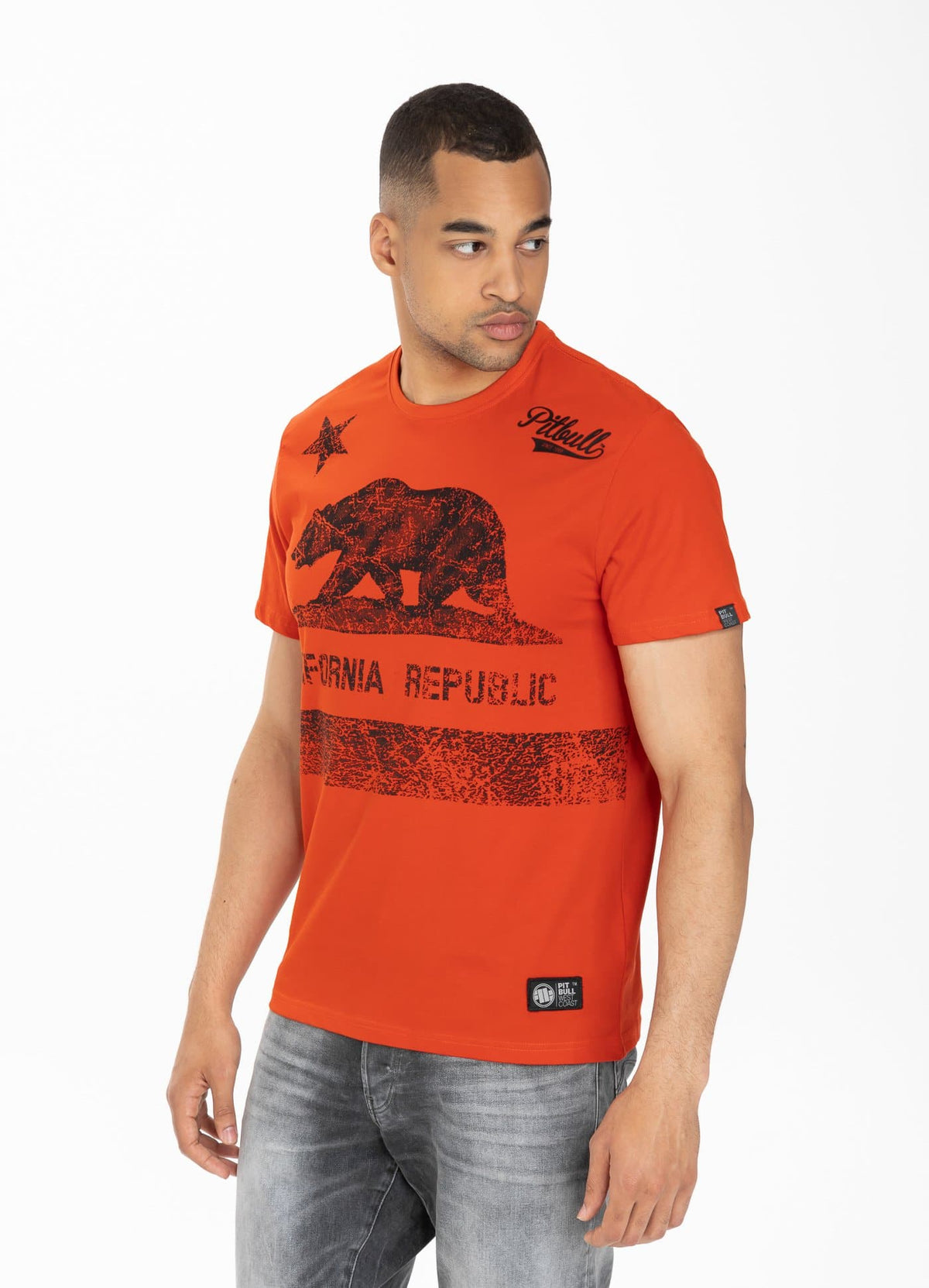 T-shirt CALIFORNIA Orange Red - Pitbull West Coast International Store 