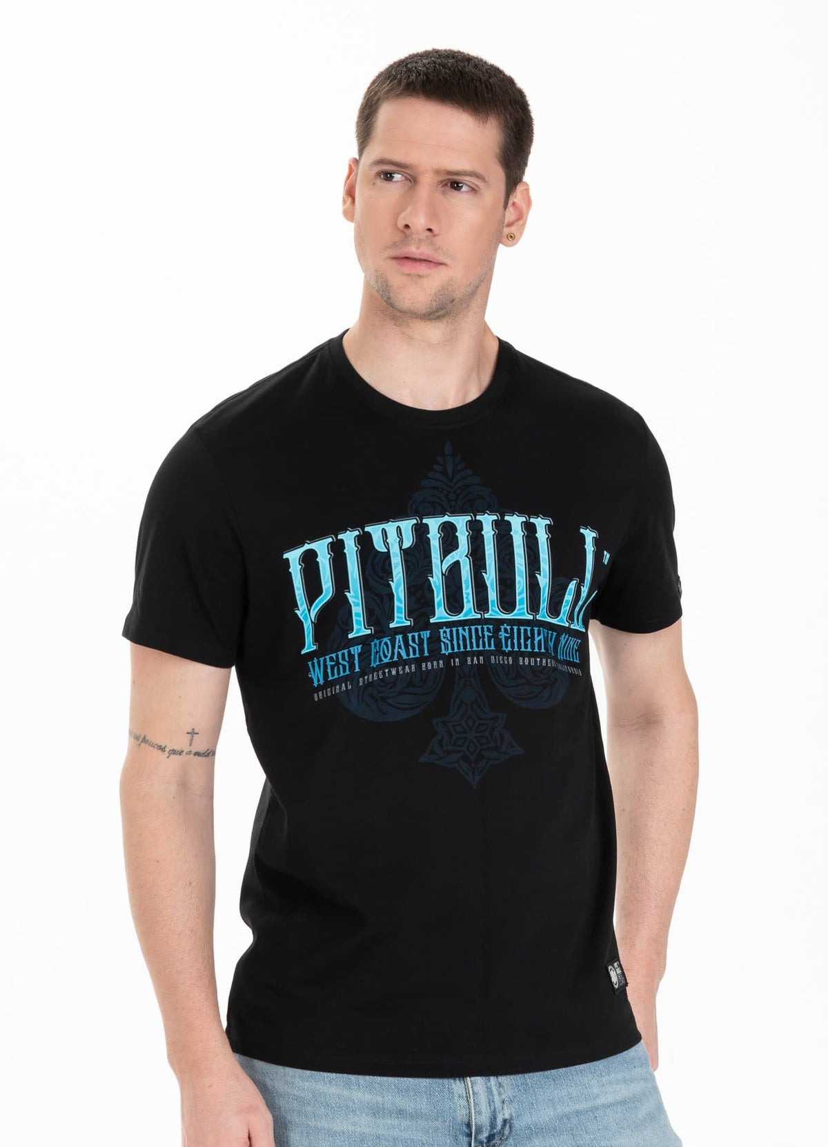 T-Shirt BLUE SKULL Black - Pitbull West Coast International Store 