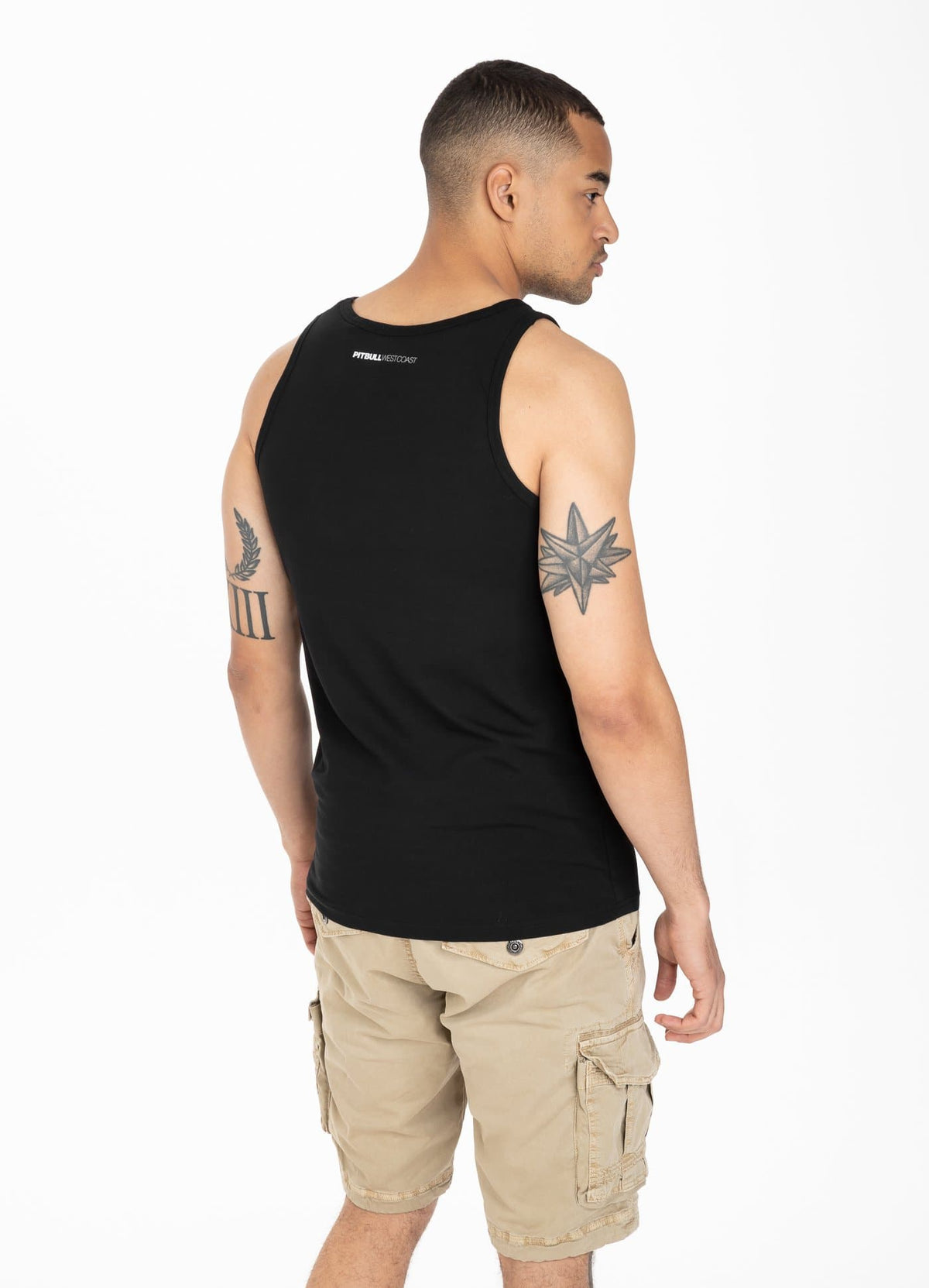 Tank Top Slim Fit Small Logo Black - Pitbull West Coast International Store 