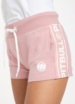 Women's shorts SMALL LOGO FRENCH TERRY 21 Pink - Pitbull West Coast International Store 