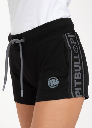 Women's shorts SMALL LOGO FRENCH TERRY 21 Black - Pitbull West Coast International Store 