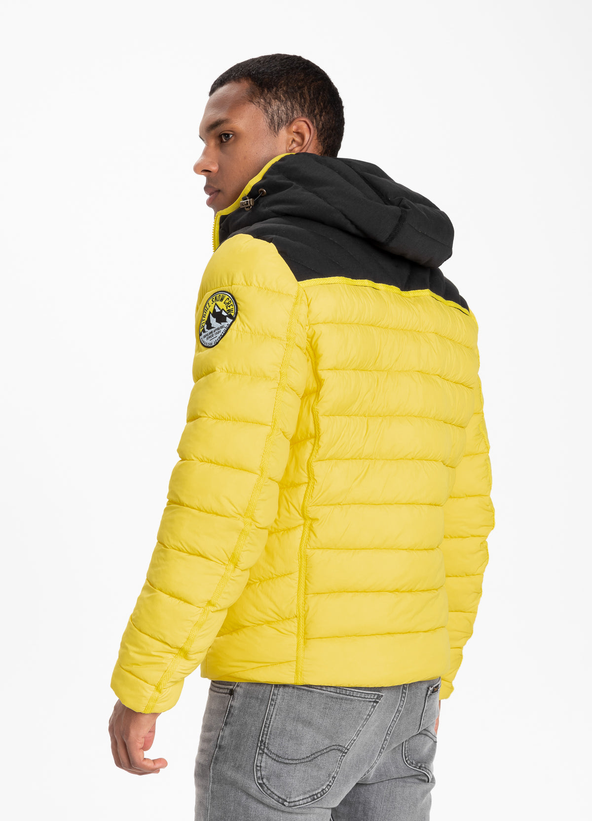 Padded Hooded Jacket Aspen Yellow Black - Pitbull West Coast International Store 