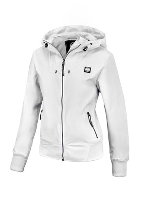 Women Hooded Nylon Jacket AARICIA White - Pitbull West Coast International Store 