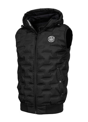 Quilted Hooded Vest CARVER Black - Pitbull West Coast International Store 