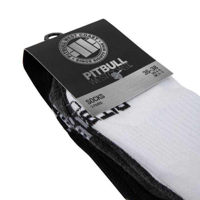 Thin Socks Low Ankle TNT 3pack Black/Charcoal/White - Pitbull West Coast International Store 