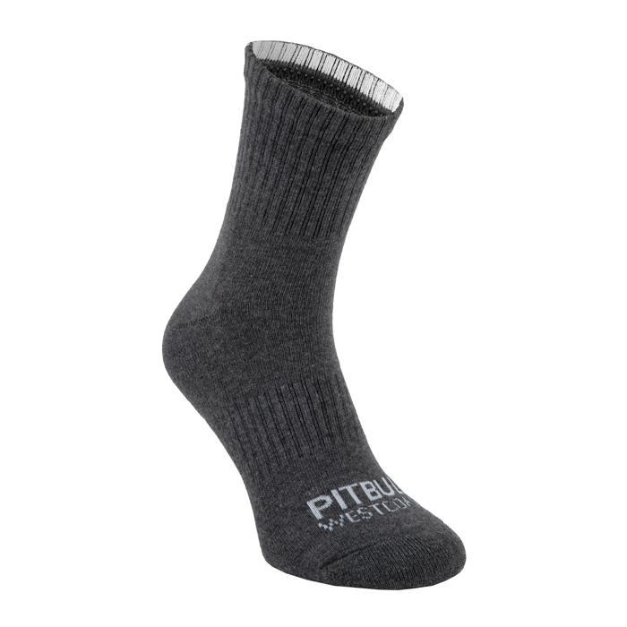 High Ankle Socks TNT 3pack White/Grey/Charcoal - Pitbull West Coast International Store 