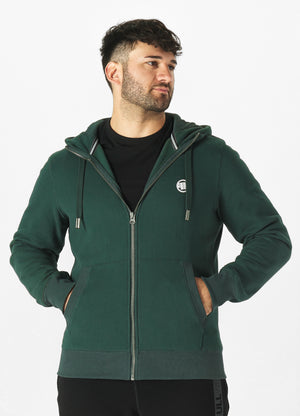 NEW LOGO Dark Green Zip Hoodie - Pitbull West Coast International Store 