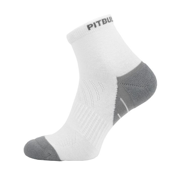 Socks Quarter PitbullSports 2 Pairs White/Grey - pitbullwestcoast