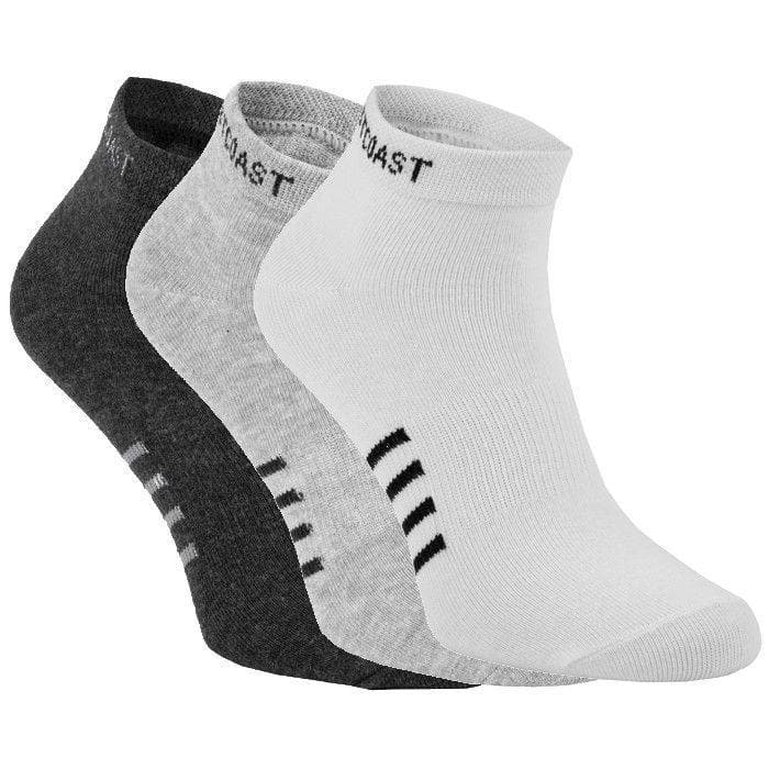 Low Ankle Socks 3pack White/Grey/Charcoal - pitbullwestcoast